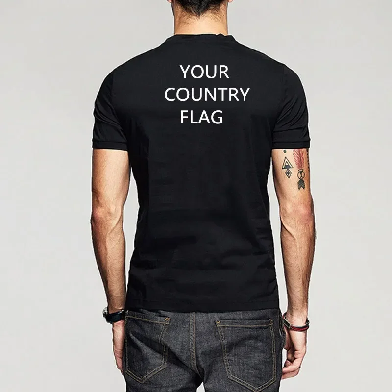 Flag (ANY COUNTRY) Print Men T-Shirt Argentina Korea Canada Brazil Turkey Australia Spain Italy Japan UK Cotton O Neck T Shirts