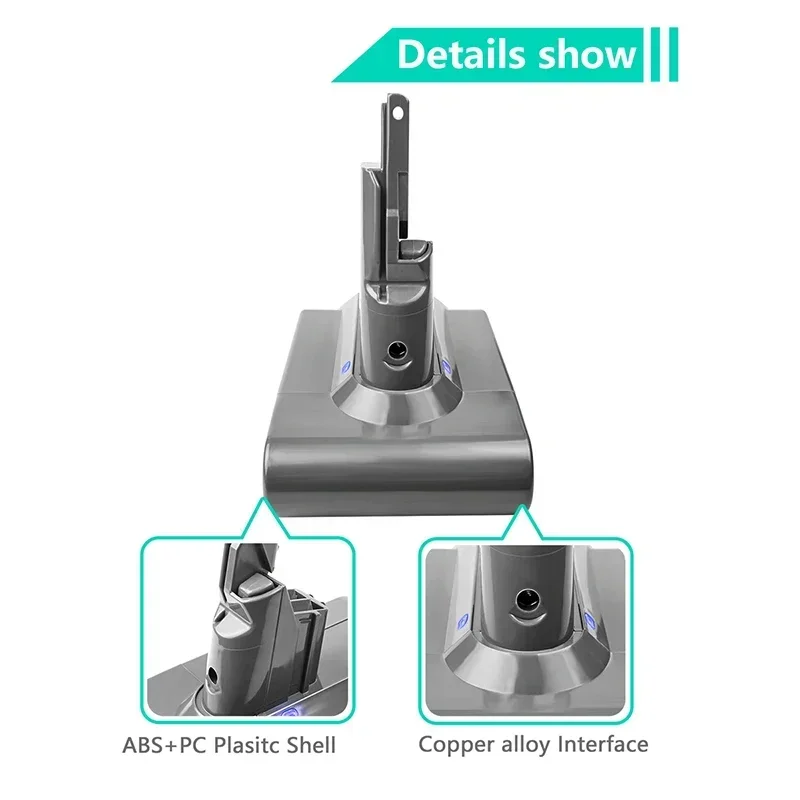 SV11 21.6V 6800mAh/12800mAh Lithium Rechargeable Battery for Dyson SV11 V7 FLUFFY V7 Animal V7 trigger Vacuum Cleaner