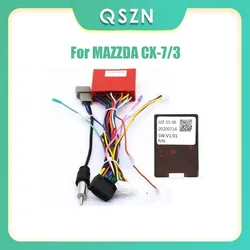 QSZN-Caja Canbus de Radio de coche, arnés de cableado de radio, Cable de alimentación, para MAZDA/CX-7/3, 2014-2004, MAZDA 3/ AXELA pulgadas, 2009