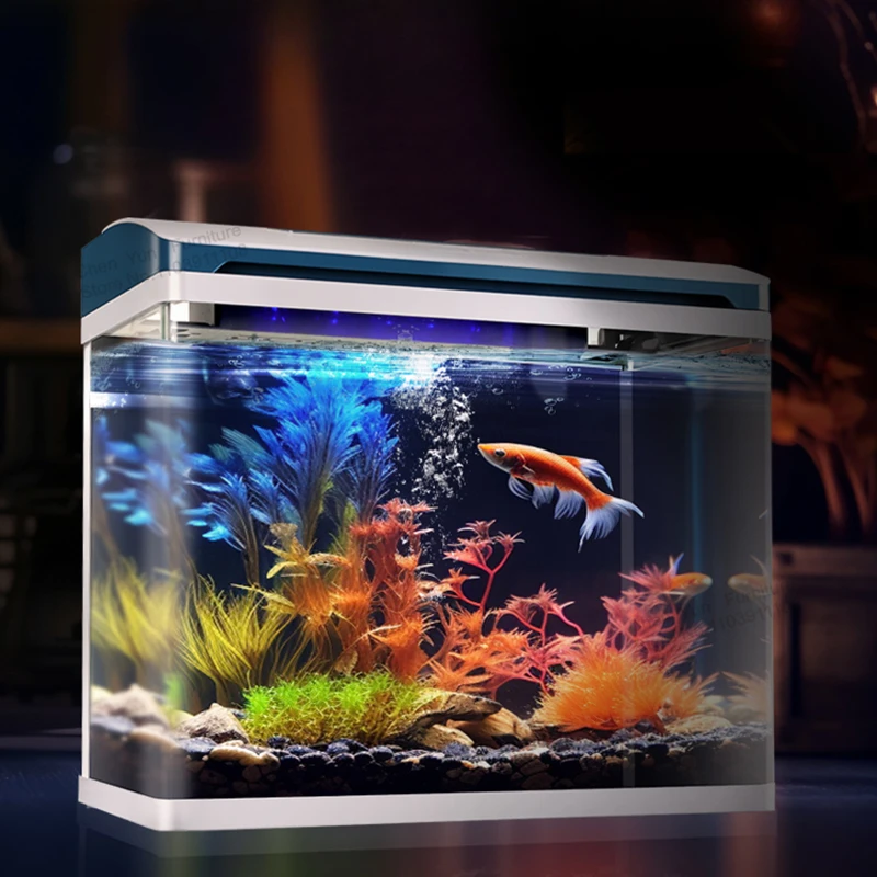 Glass Landscaping Fish Tank Filtration Cobble Aquatic Pet Supplies Decoration Light Fish Tank Living Room Aquarium Pour Aquarium