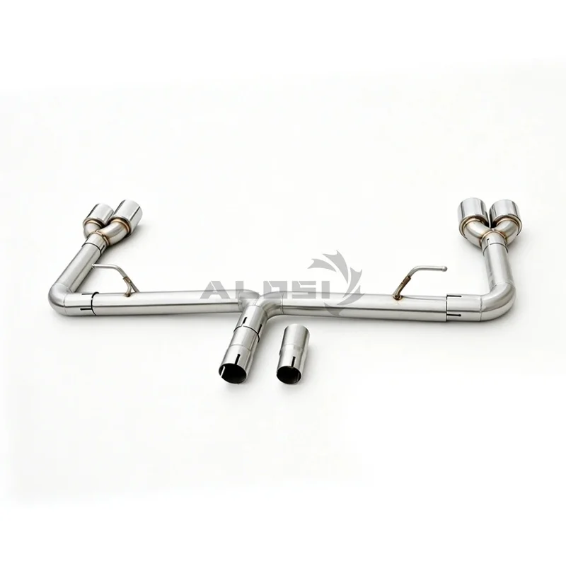 EA888 Gen4 2.0T Engine Four Quad Exhaust Tailgate Tips for Audi A3 8Y 2021-2024 304 Stainless Racing Sound Section