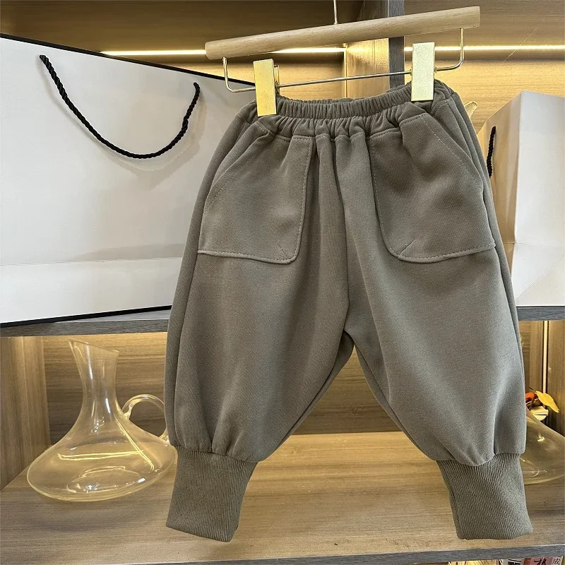

Kids Trousers Children's Versatile Lantern Pants Spring Autumn Solid Color Trendy Children Boys Casual Sport Pant 1-9 Years