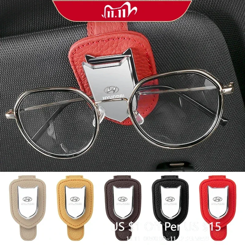 

Car Glasses Clip Metal Auto Sun Visor Eyeglass Holder For Hyundai I10 I20 I30 IX20 IX35 Tucson Solaris Accent Azera Accessories