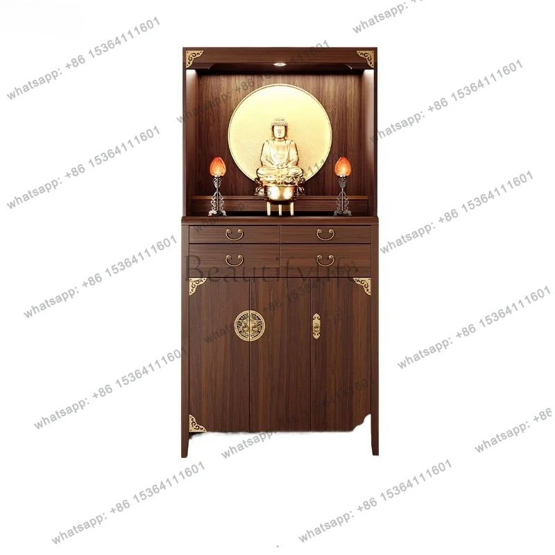 

new Chinese solid wood , Buddhist cabinet, vertical cabinet for household use, Buddhist platform, God of Wealth table
