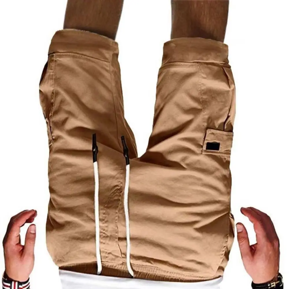 Мужские шорты-карго с несколькими карманами, свободные шорты для бега на шнурке, комбинезоны, летние брюки, повседневные спортивные пляжные брюки для фитнеса на открытом воздухе