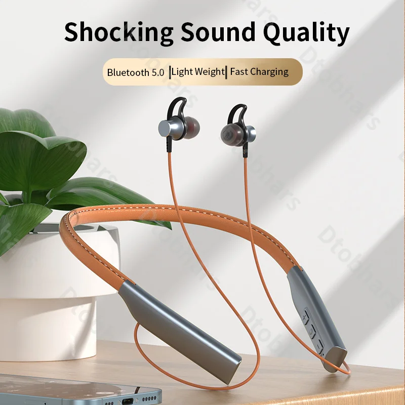 

Neck mounted Bluetooth Earphone Waterproof Support TF Card Bluetooth Insert Card Mode Long Battery Life Universal Headphone