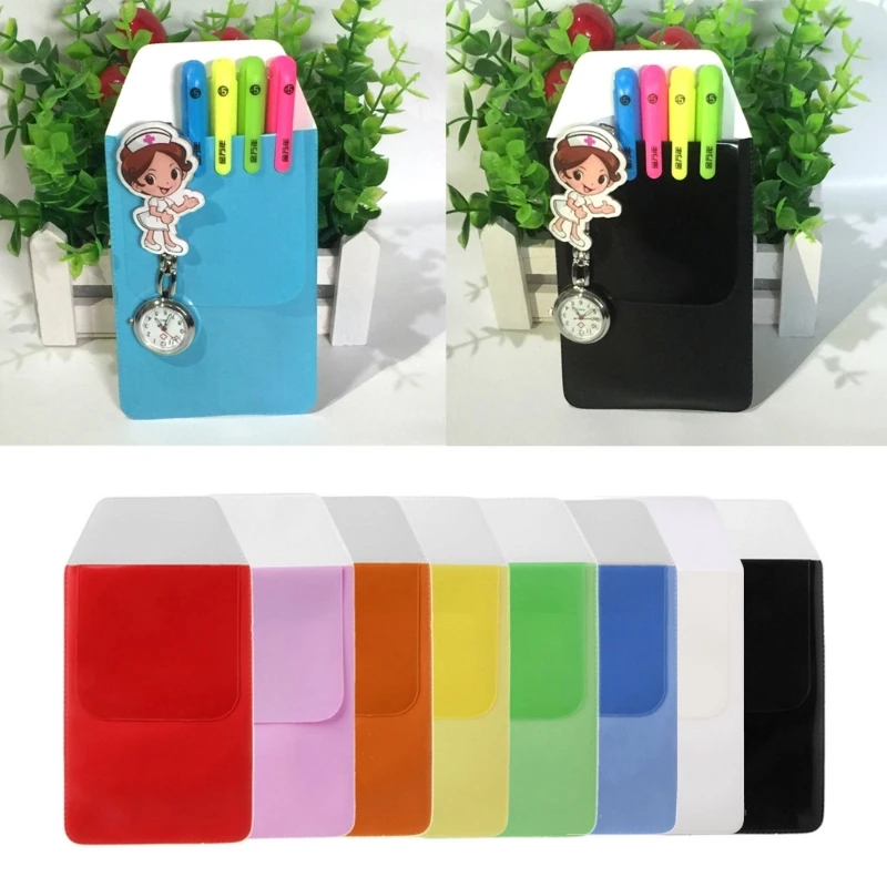 5Pcs/Bag PVC Pen Bags Pencil for Case Pocket Protector Office Hospital Doctor