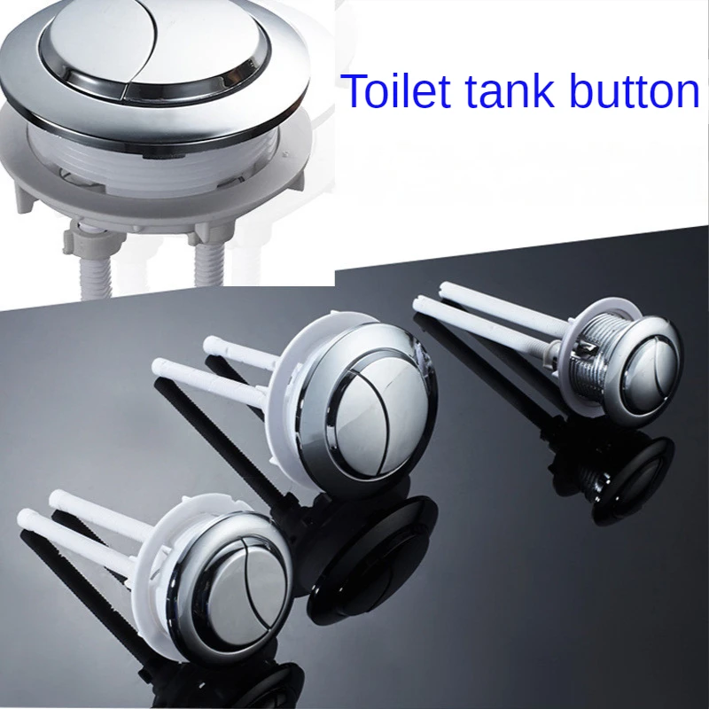 Universal Fits 38mm/48mm/58mm Hole Toilet Button Cover Closestool Round Dual Press Tank Push Switch Water Saving Rod Accessories