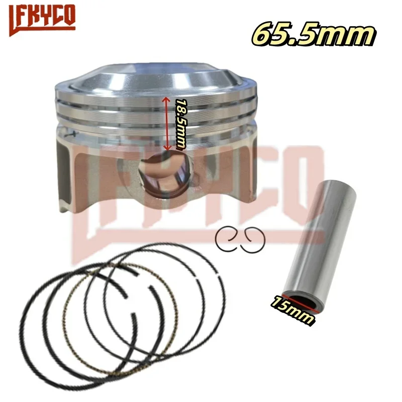 65.5mm Motorcycle Engine Cylinder Parts Pin 15mm Piston Ring Kit for Honda CRF230 CRF230F CRF230L CG150 To CG175 CG 150 To 175CC