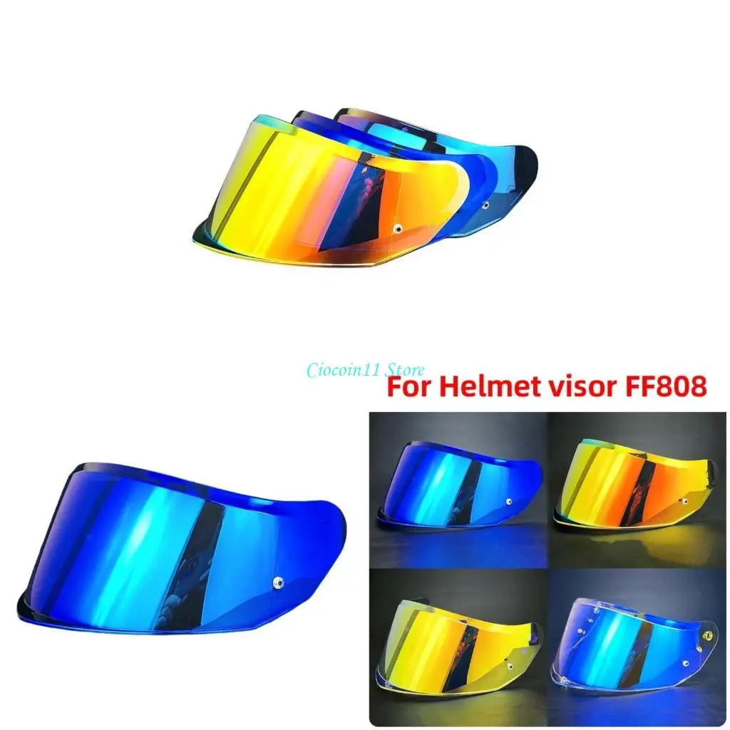 

Y1UB Impactresistant Motorcycle Lens Visors Shield High Visibility Enhancing Riders Safety Suitable for FF808 UV Protections