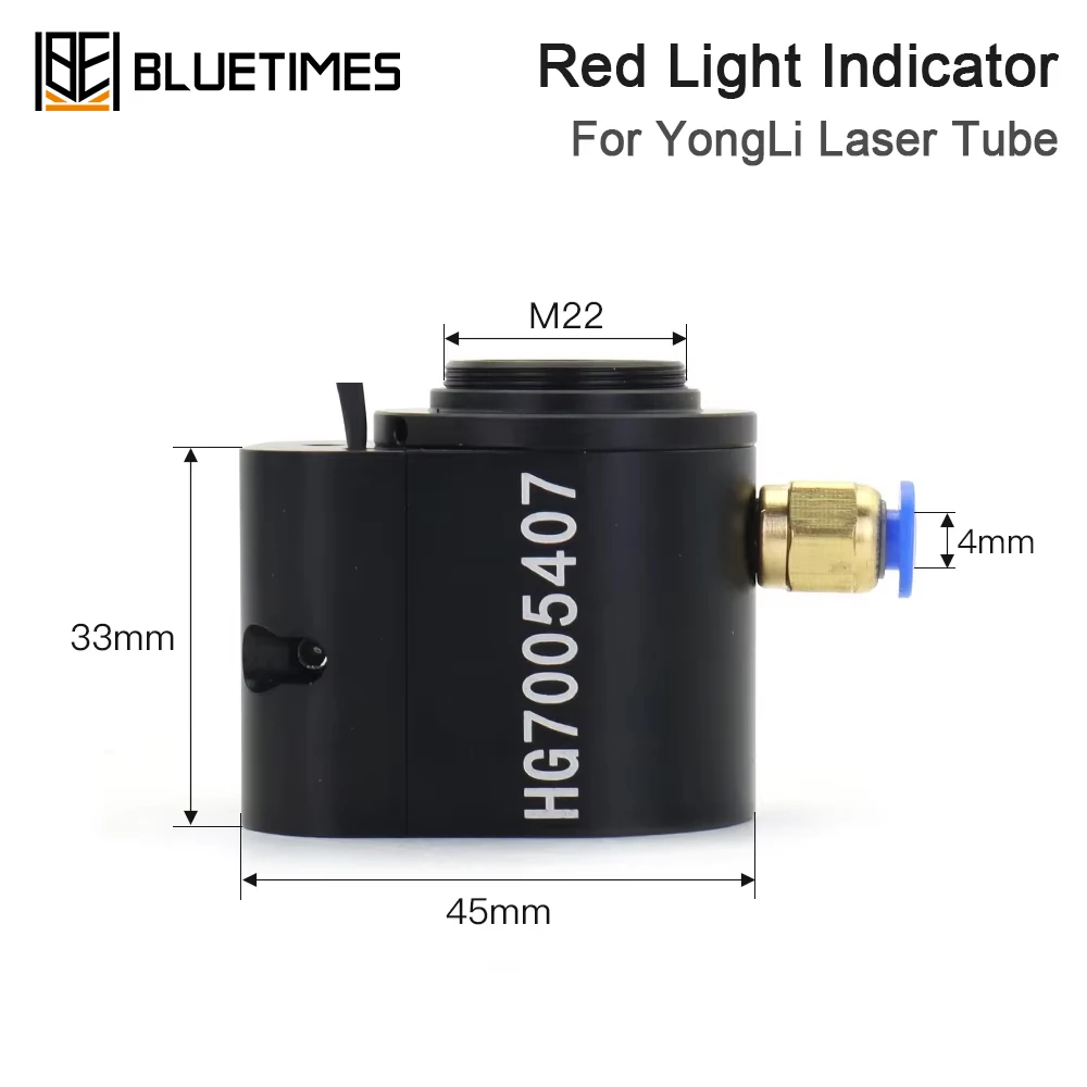 BLUETIMES CO2 Laser Infrared Red Light Indicator Red Dot Set Assist Device Positioning For YONGLI Laser Tube Upgraded Version