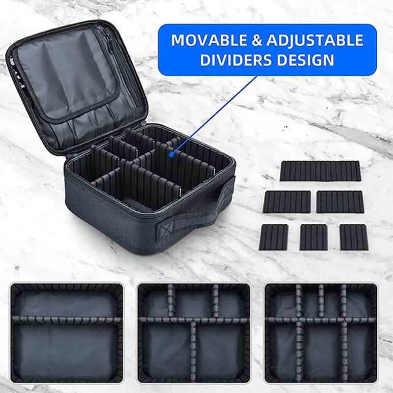 حقيبة مكياج جديدة للنساء للسفر مقاومة للماء فرشاة تجميل ضرورية أداة تطريز تخزين مستحضرات التجميل صندوق مكياج احترافي