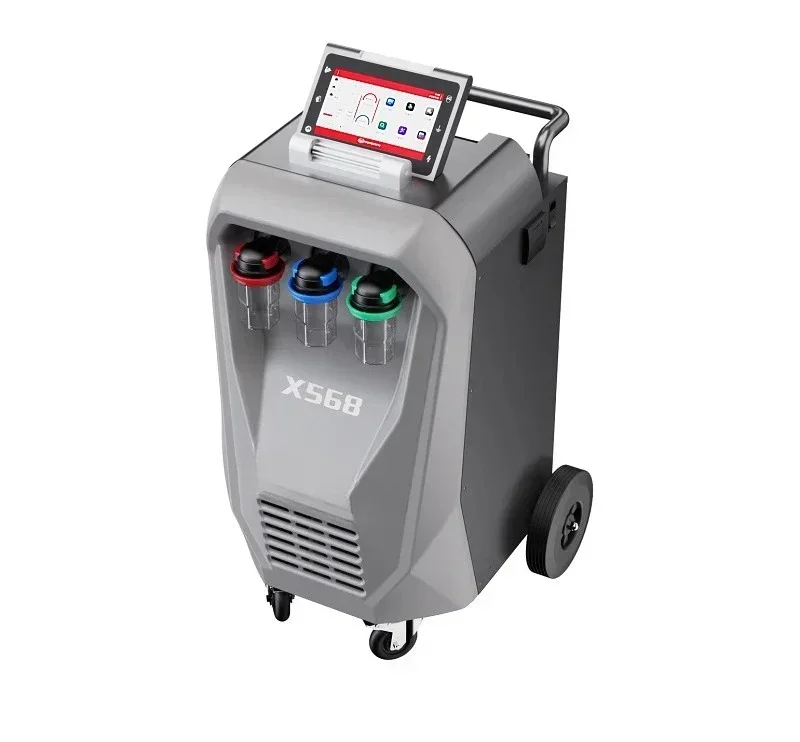 10 Inch Touch Screen R134A Gas Recycle Machine X568 A/C Recovery & Flush Machine With Database And Printer factory price