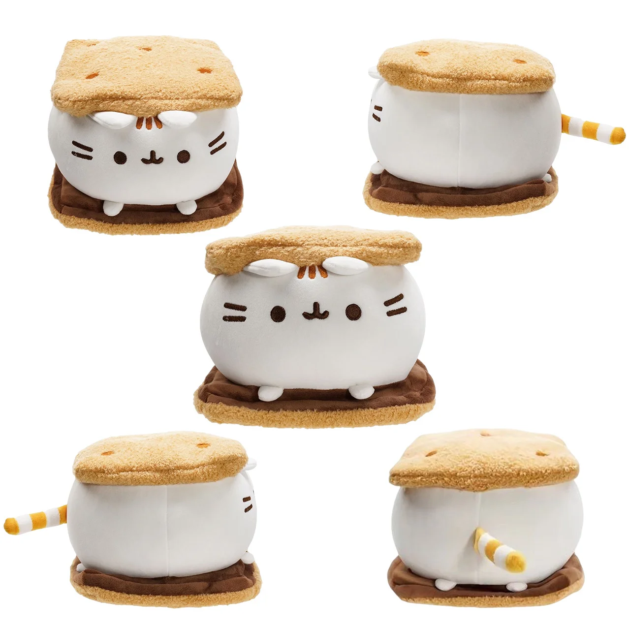 

Милая плюшевая подушка в форме кошки-сэндвича, плюшевая игрушка в форме кошки-мороженого, мягкая декоративная подушка для девушки