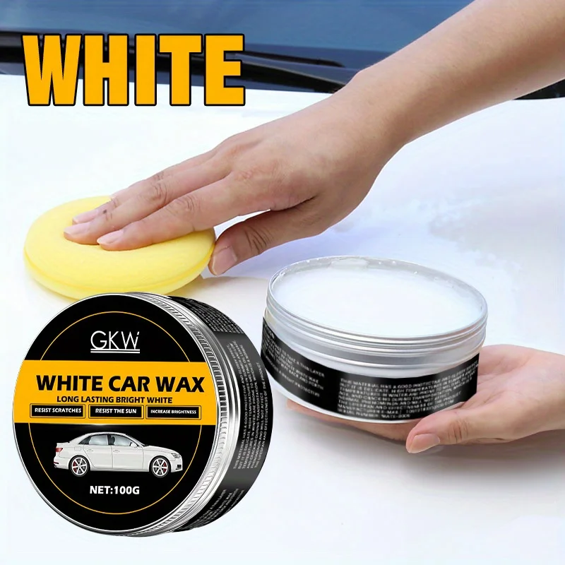Universal White Car Wax, Removes Dirt & Enhances Gloss, Waterproof Crystal Coating, Paint Protection & Long-Lasting Care