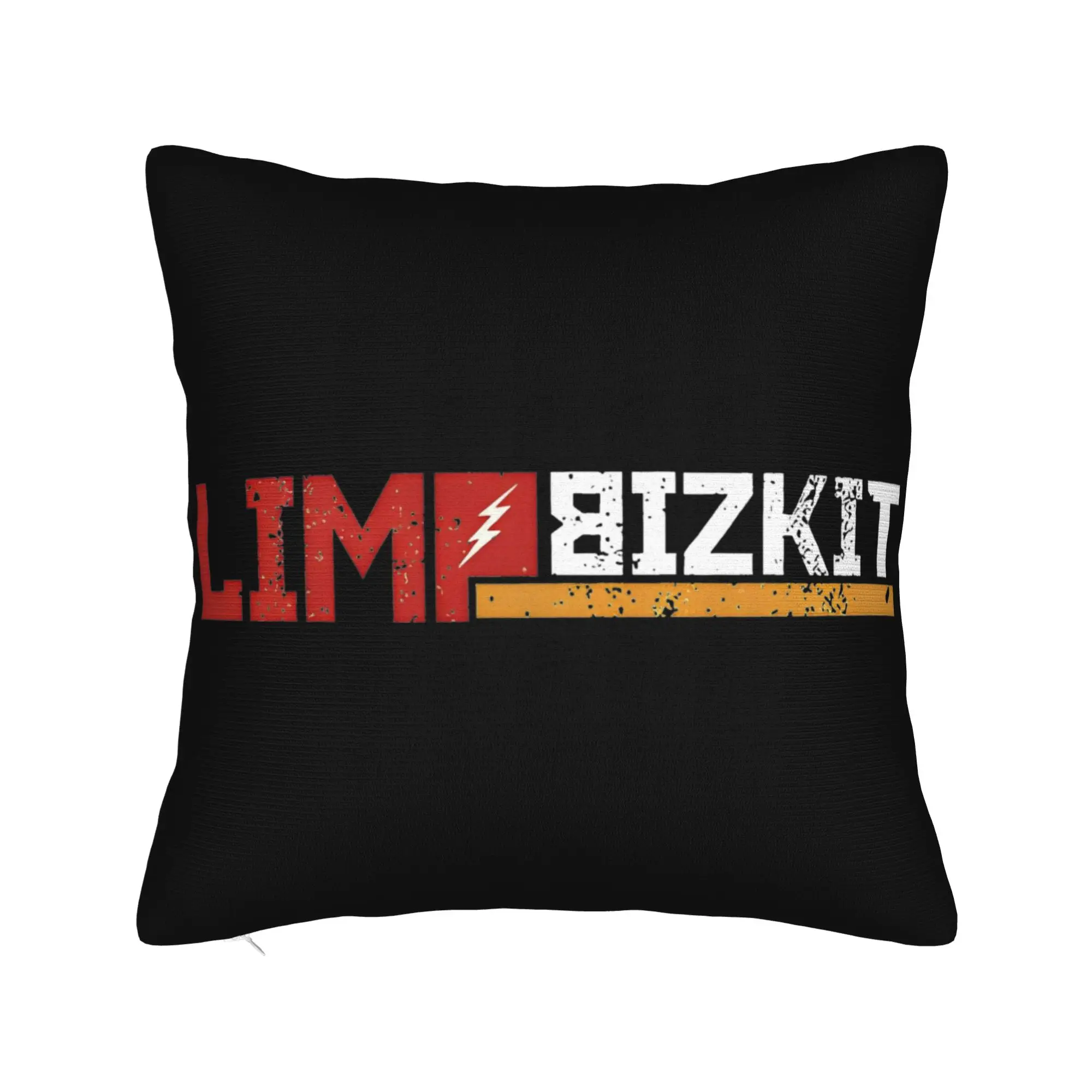 Limp Bizkit Grunge Rap Logo  Pillowcase Polyester Cushion Cover Decorative  Throw Pillow Case Cover Bedroom Zippered 45*45cm