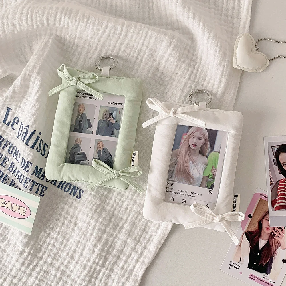 1 Pc Korean Mini Pillow 3 Inch Photocard Holder, Simple IDOL Card Protector. Display Bag Keychain Cute Fashion Accessories Decor