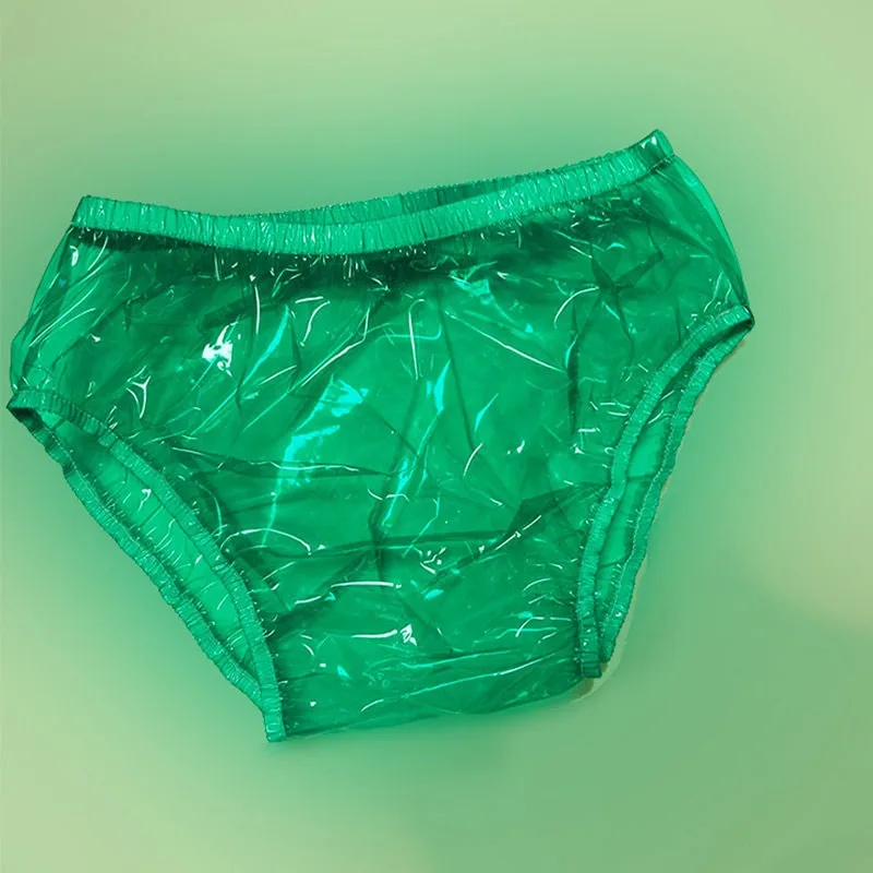 Sexy Lingerie Adult Transparent TPU Briefs Multi Color Soft Plastic See Through Waterproof Low Waist Underwear Comfortable Flexi view 5