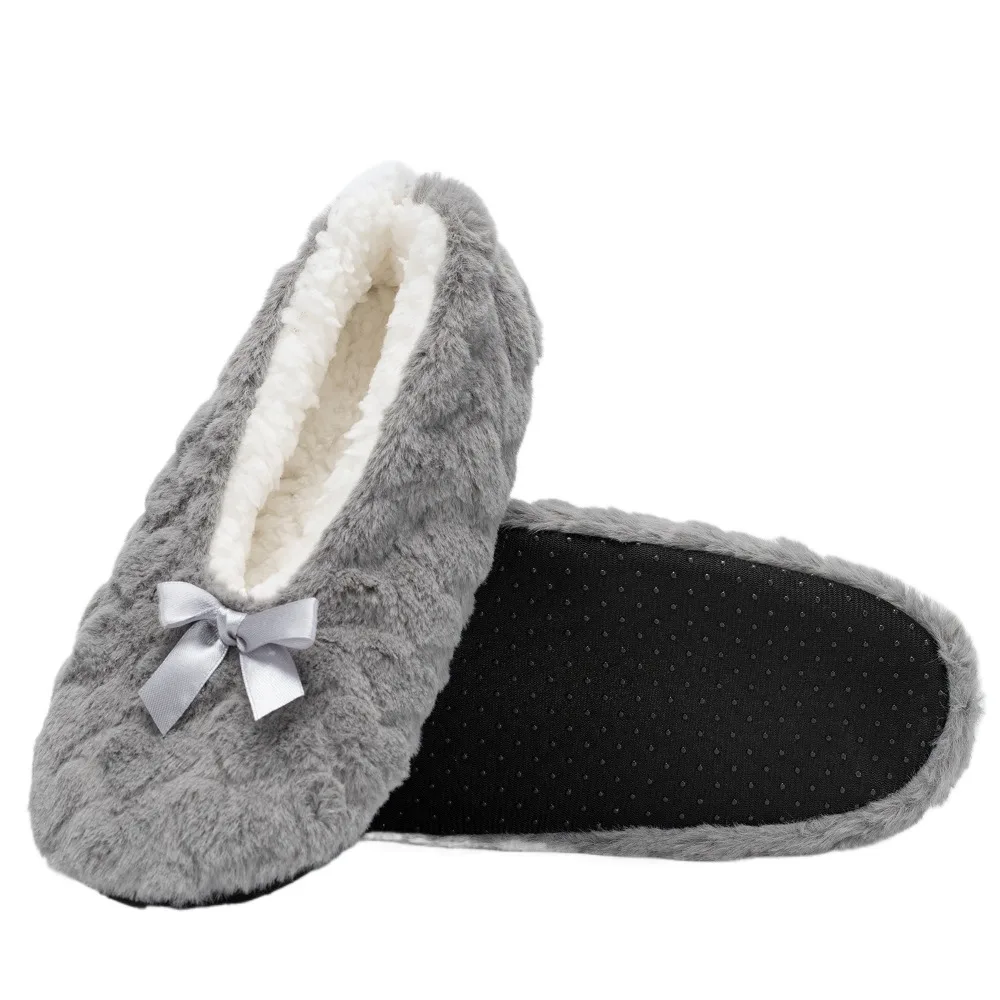 

Sweet Anti-slip Winter Floor Socks Thermal Warm Thicken Plush Socks Heart Hosiery Bow Sleeping Socks Women