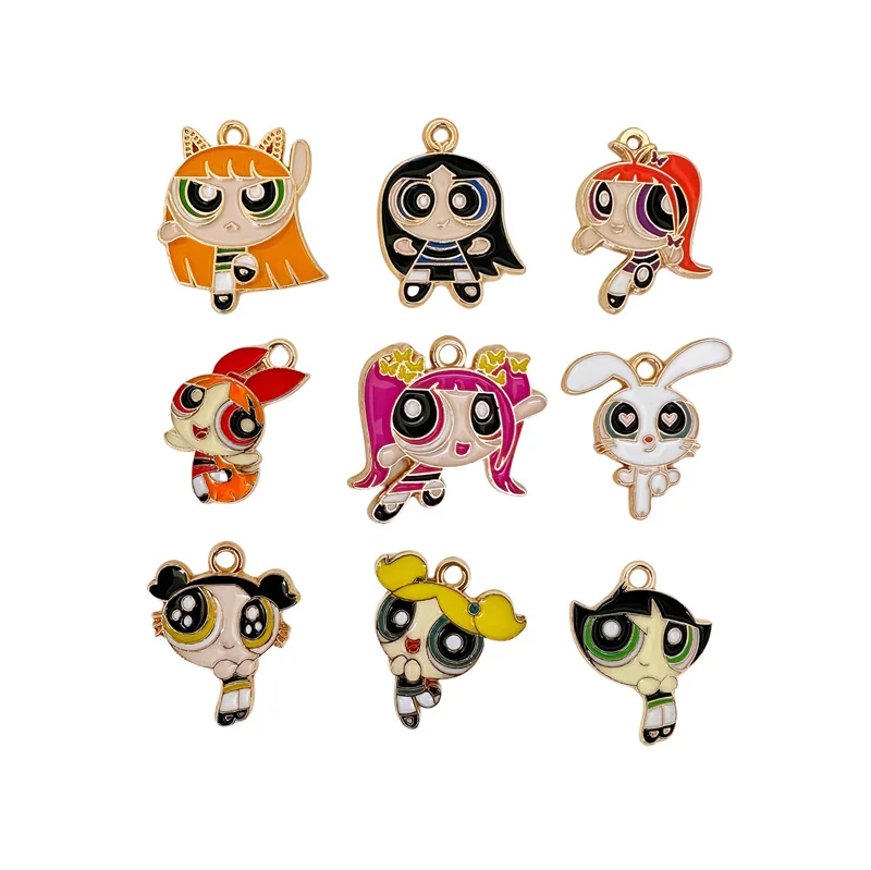 

Wholesale 100pcs Anime Girl Police Figure Pendant Charms For Women Girl Cartoon Earrings Necklace DIY Jewelry Making