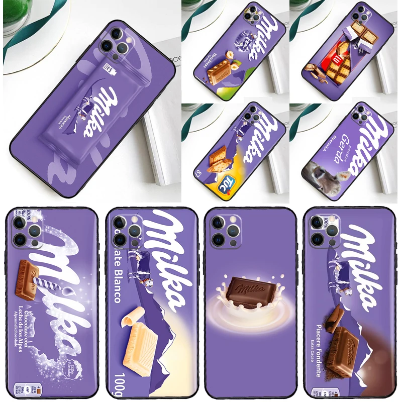 Chocolate Milka Box Phone Case For iPhone 15 11 12 13 14 Pro Max Mini X XS Max XR 7 8 Plus SE2 Full Protection Cover