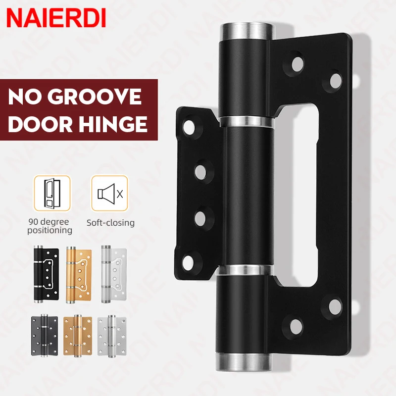 

NAIERDI 2 Pieces Soft Closing Door Hinge Automatic 90° Positioning Hydraulic Door Closer 5 Inch Adjustable Door Closer Hardware