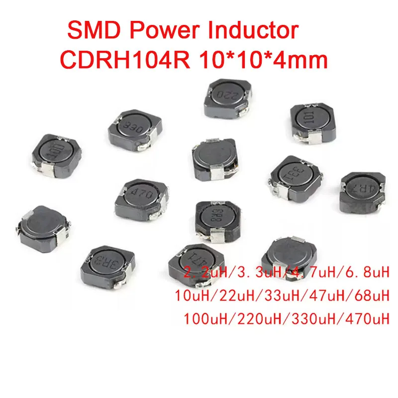 5pcs/LOT SMD Power Inductor CDRH104R 10uH 22uH 33uH 220 330 331 10*10*4mm shielded winding inductor