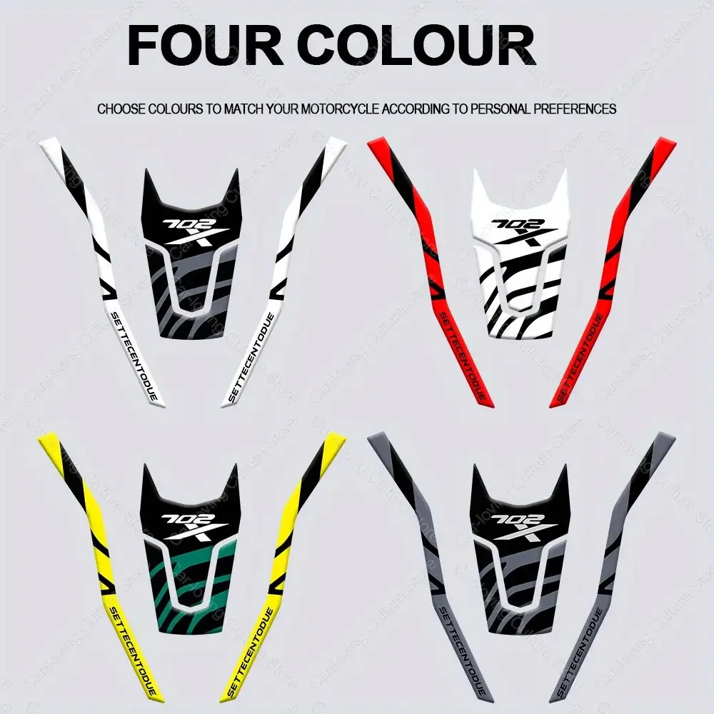 Ensemble d'autocollants de moto TRK 702X – Autocollant de protection imperméable pour bec avant, matériau ABS durable, conception résistante aux rayures