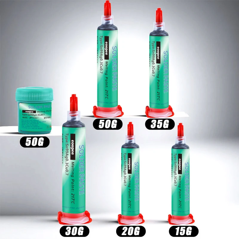 217 ° Sn99Ag0.3Cu0.7 Lotpaste, Flussmittel, bleifreie Lotpaste, kostenlose Reinigung wird häufig in allen Arten von Löten verwendet – Detail 7