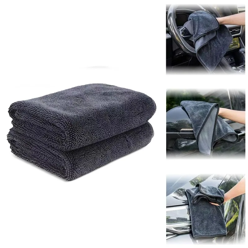 New 2025 40x60CM/60x90CM Microfiber TowelsUltra-Thick Car Washing Towel Auto Extra Soft Rag Car Care Cleaning Drying Cloth