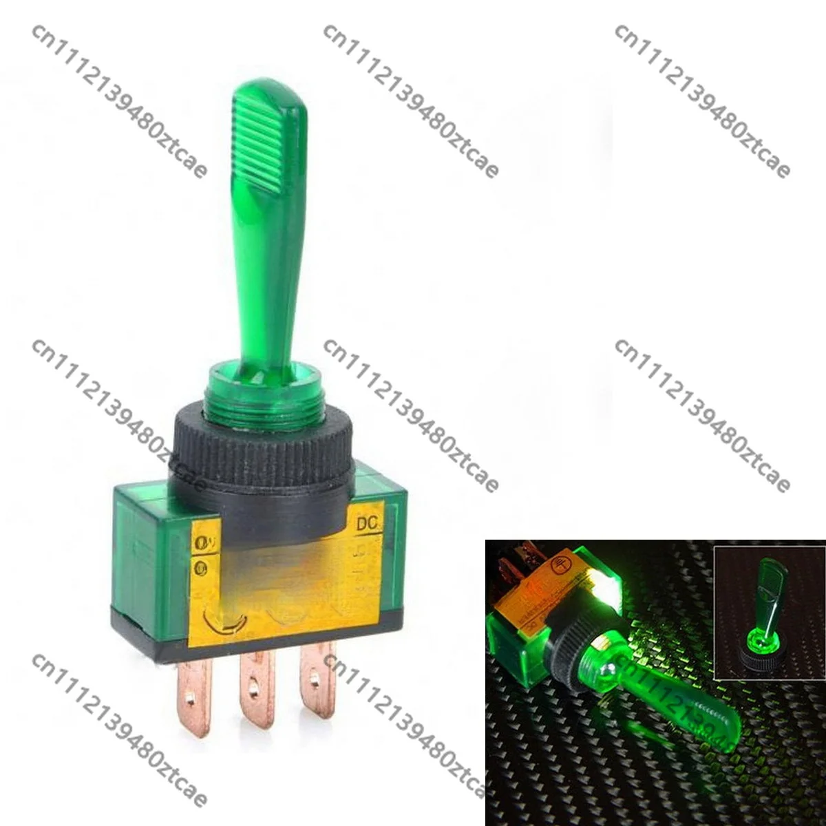 12V Illuminated Toggle Switch With Night LED Light Auto Modification Control Button Accessory