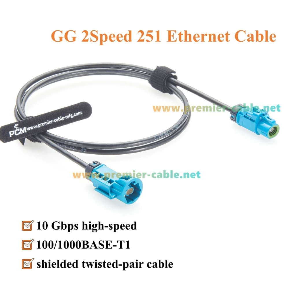 IP67 Rosenberger H-MTD Stecker-Buchse-Automobil-Ethernet-Kabel E6S14E-1CAZ5-Z zu E6K14A-1CAZ5-Z 10Gbps 100/1000BASE-T1 für ADAS – Detail 5
