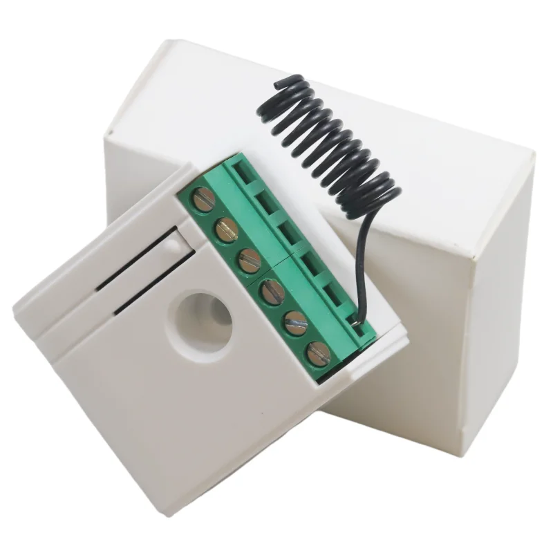Long Distance 100M 433MHz 1 Channel Remote Control Switch Mini Wireless Relay Receiver 9-24V ac/dc