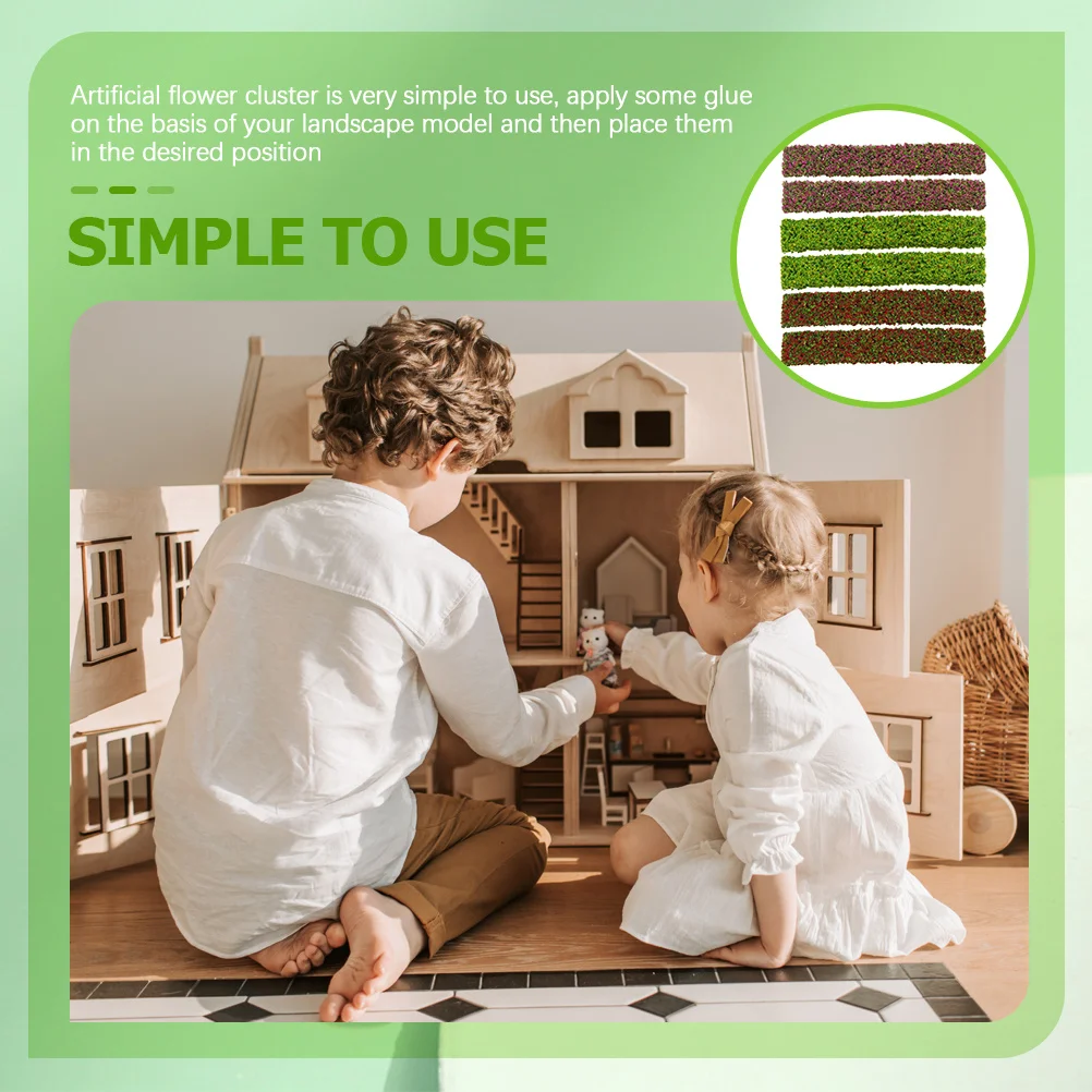 

6pcs Simulation Flower Clusters Artificial Flower Models For Diy Landscape Decor Micro Garden Supplies Sand Table Ornaments Fake