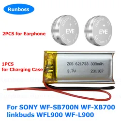 3.7V 300mAh 621733 Z32H ICB1040 Fit For Z32H Battery For SONY WF-SB700N WF-XB700 linkbuds WFL900 WF-L900 Charging BOX Case