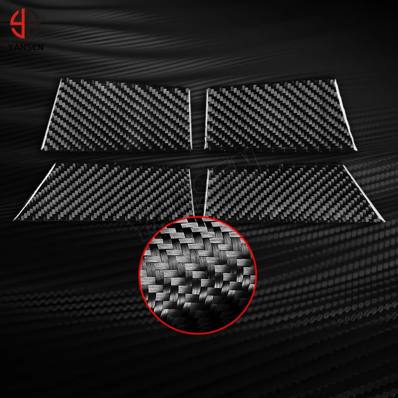 

Carbon Fiber Door Storage Slot Mats Panel Trim Cover Car Accessories Decoration Sticker For BMW 5 Series i5 G60 G68 2024 2025
