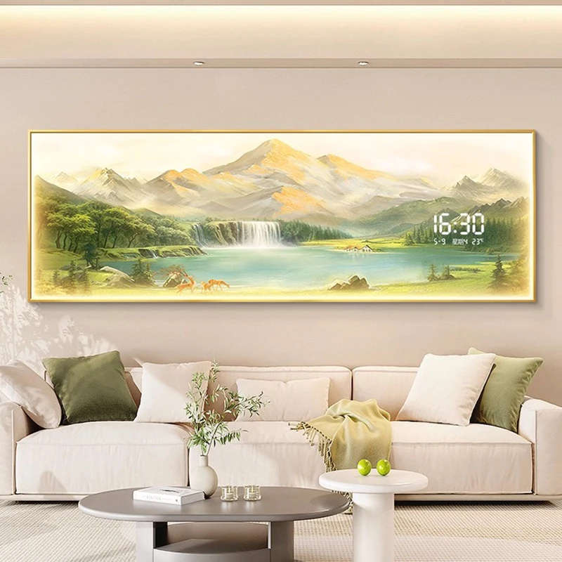 

Rectangle Large Size Wall Clocks Events Salon Minimalist Restaurant Clock Wall Interior Reloj De Pared Space Saving Furniture