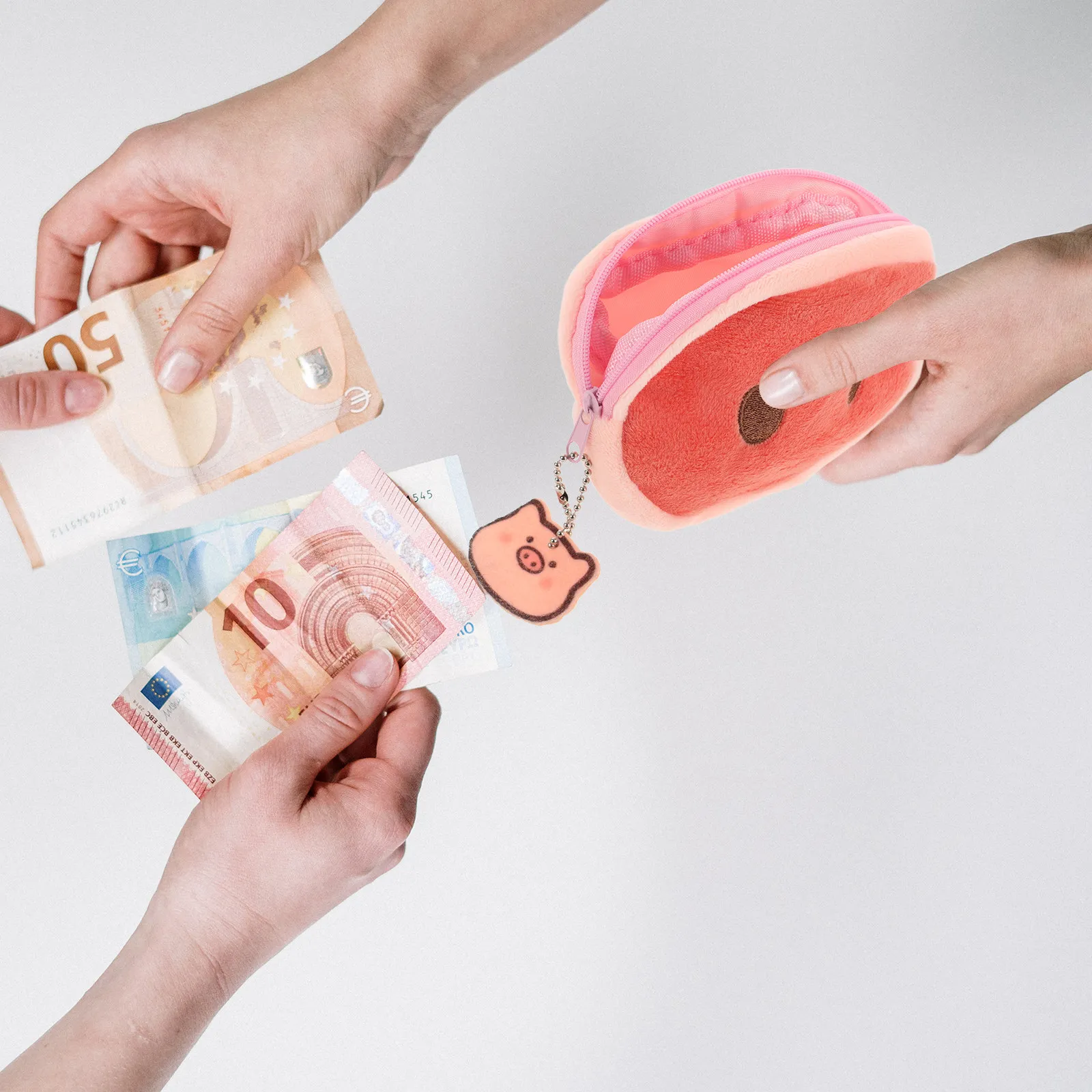

Кошелек-монетница «Свиной нос» для женщин: милый, маленький, легкий, портативный, модный кошелек на молнии, многофункциональный для монет
