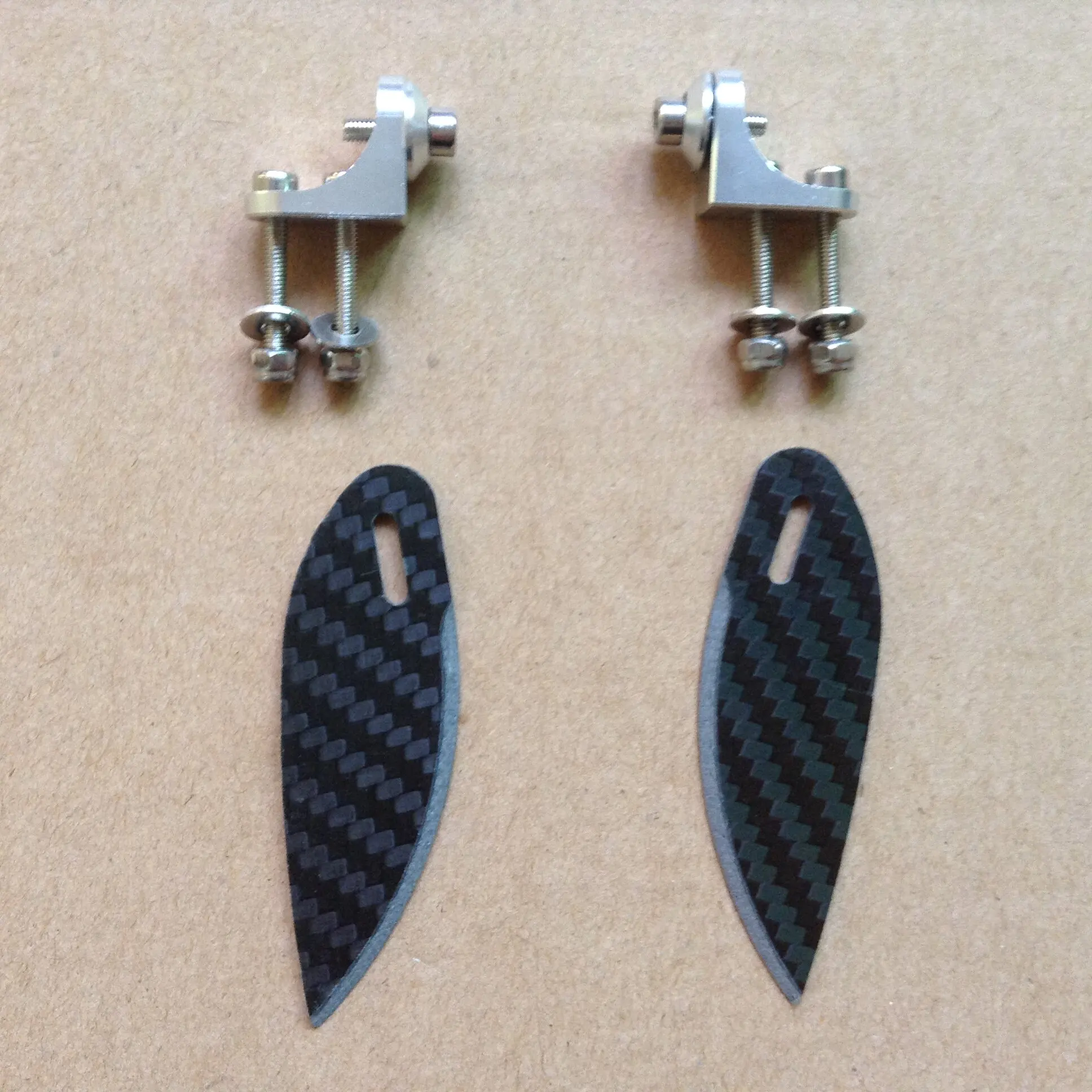 24*65mm Carbon Fiber Trim Tab, Professional Water Blade for Nitro RC Boat, Fits 65cm O Monohull Turning Fin