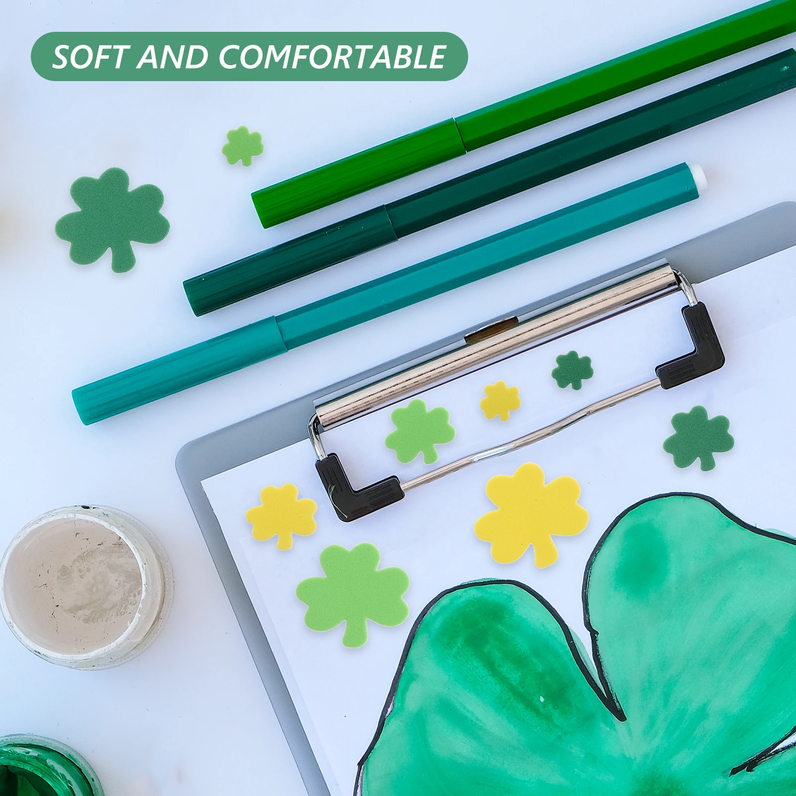 

240 Pcs Stickers Eva Fun Diy Decorative Craft Shamrock Making Handmade Supplies