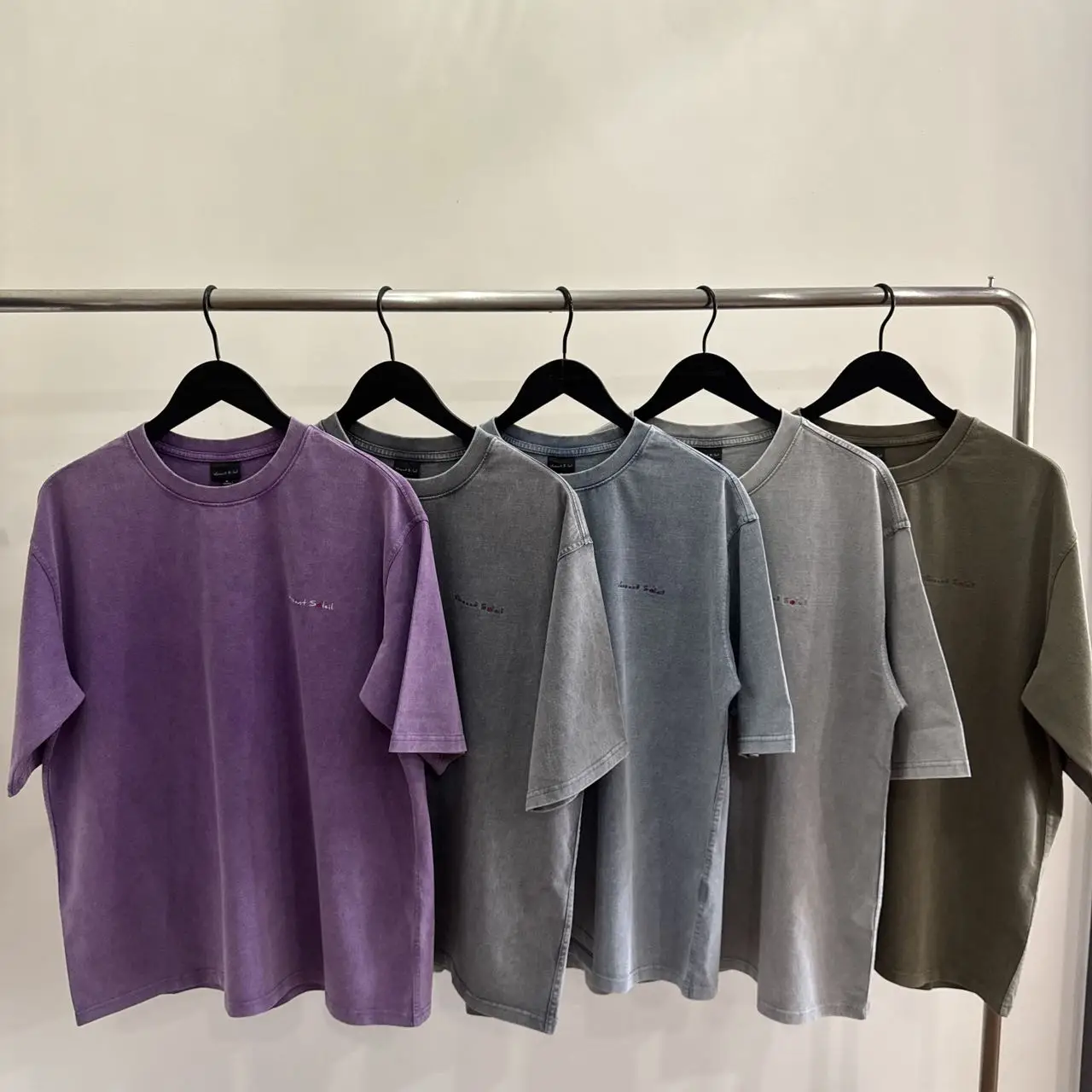 

VSoleil 25SS Винтажная футболка с эффектом выгорания на солнце, ретро-стиль, круглый вырез, короткий рукав, мужская футболка, 100% хлопок, летняя повседневная мода