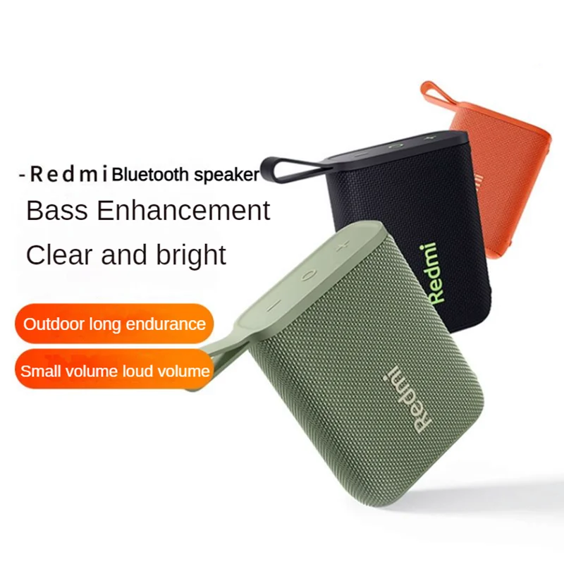 Redmi مكبرات الصوت اللاسلكية المحمولة في الهواء الطلق IP67 مقاوم للماء ستيريو صندوق صوت قوي بلوتوث 5.3 توصيل TWS مزدوج الاقتران