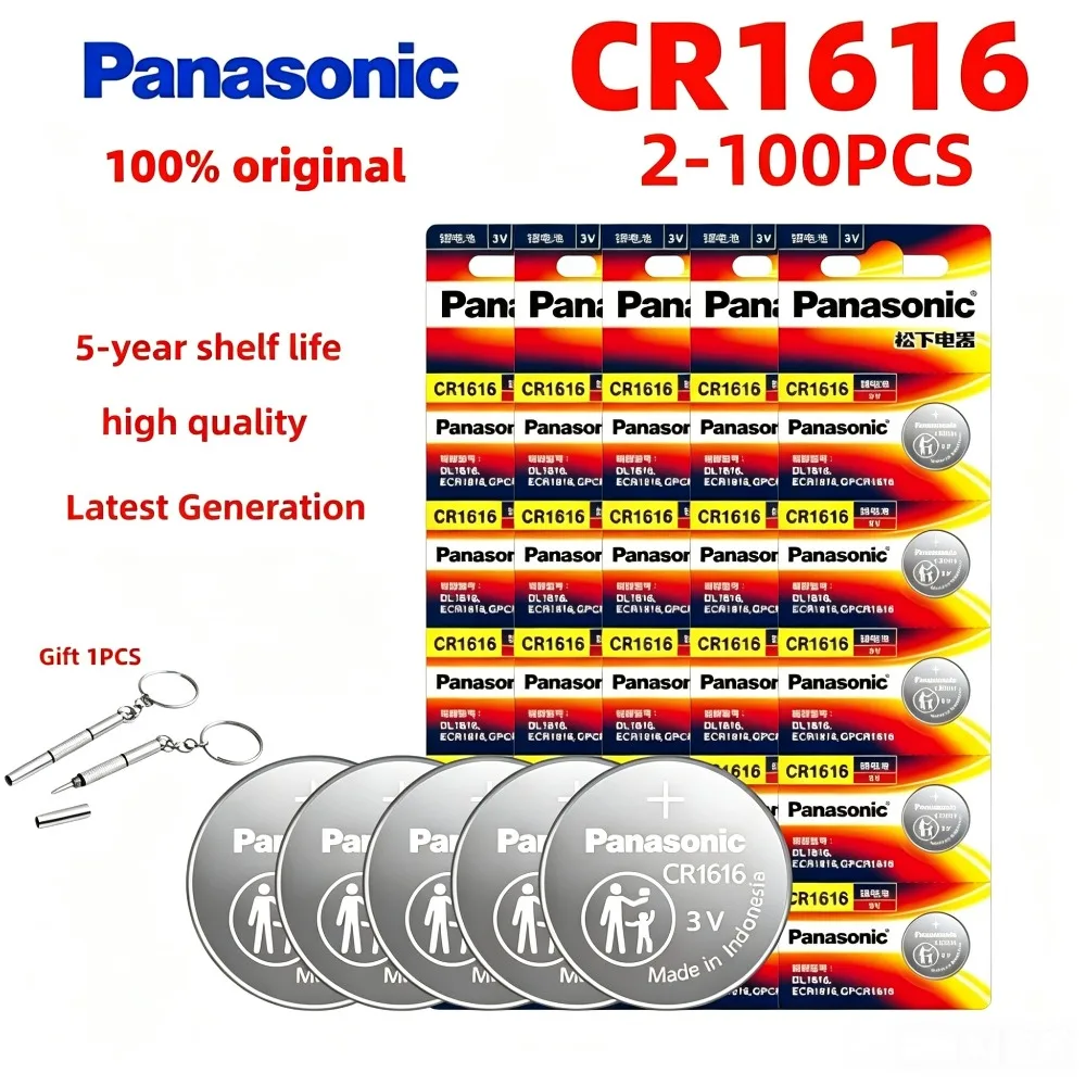 5-100pcs Original PANASONIC CR1616 CR 1616 3V Lithium Battery Button Coins Cell For Watch Calculator Clock Remote Control Toys