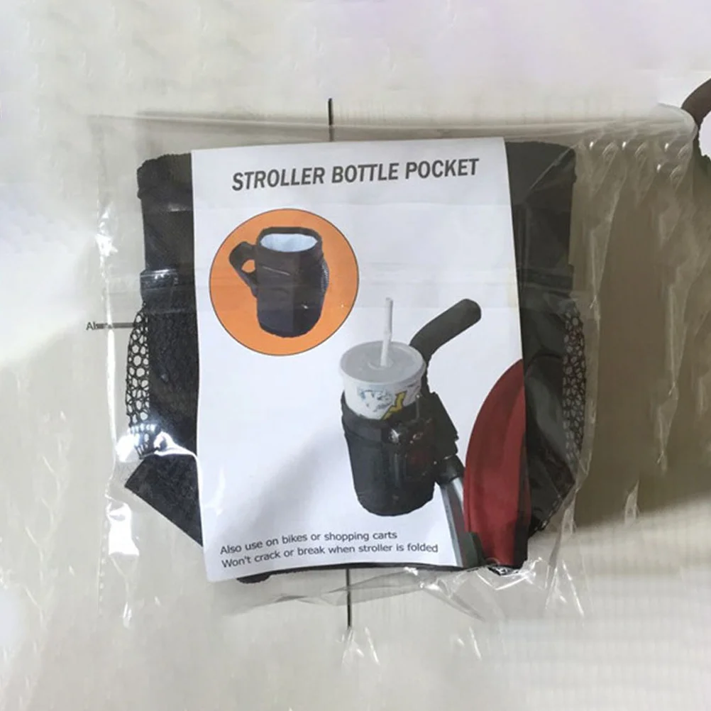 

Insulated Cup Bag Stroller Holder Oxford Cloth Elastic Mesh Opening Vacuum Cup Protector Umbrella Stroller Water Bottle