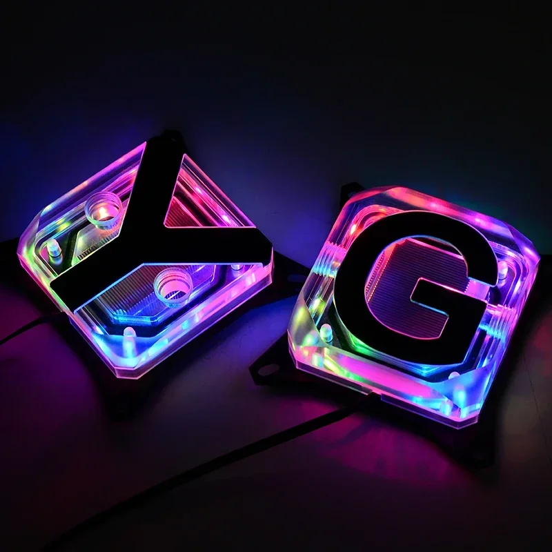 

Syscooling C66 water block Y letter style for CPU socket 1151 2011 RGB light support compatible 1700 12G CPU