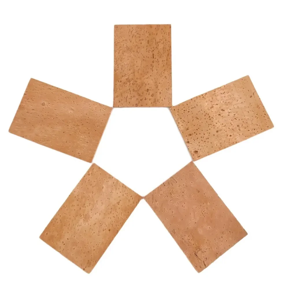 5 uds hojas de corcho para cuello de saxofón, almohadillas de corcho naturales para saxofón Alto Soprano Tenor, pieza de repuesto de sello de articulación de boquilla