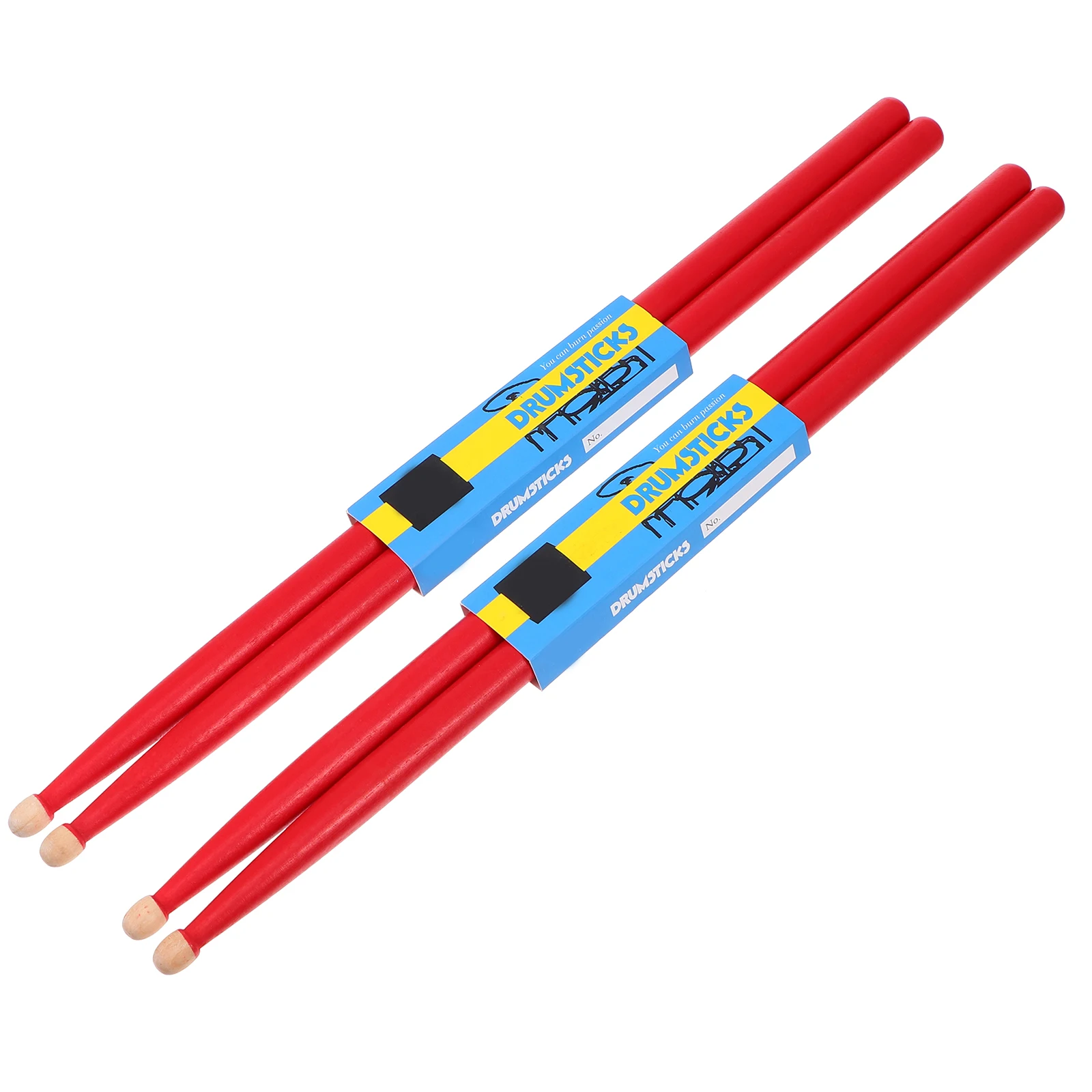

2Pairs Maple Drum Sticks Wood Drumsticks for All Music Styles Comfortable Grip Smooth Surface Drum Accessories Practice Tool