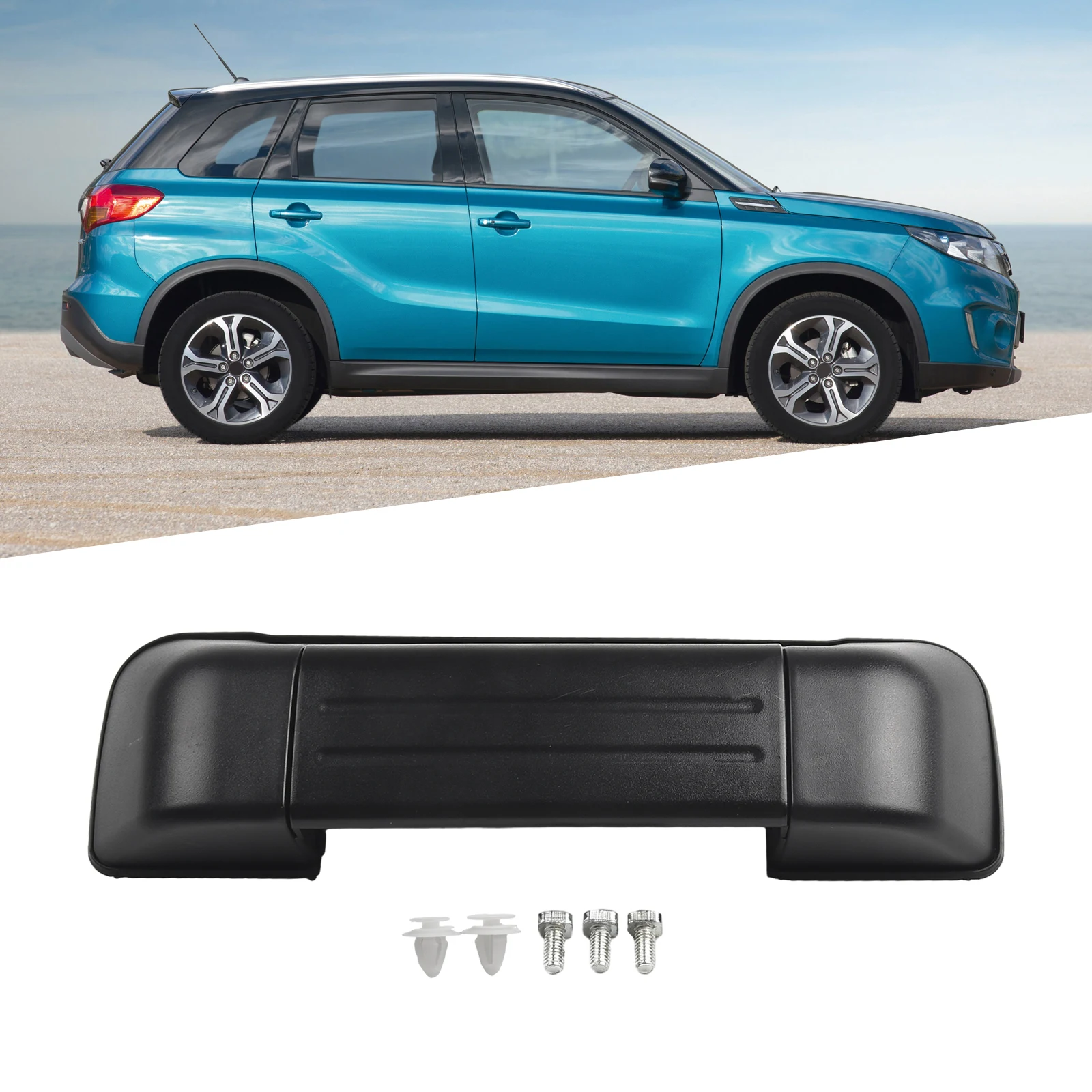 

Brand New Durable Rear Door Handle Car Handle Reliable Replacement Car Plastic & Iron Tailgate 265x75x80mm Exterior