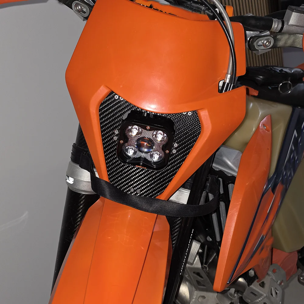 Motorcycle Accessories LED Carbon Fiber Lamp Headlight Head Light For KTM EXC 450 300 250 150 EXCF 350 XCW 300 XCF-W 2017 - 2023