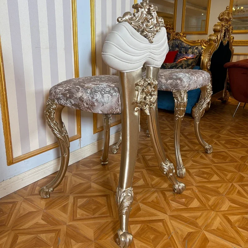Bar chairs, luxurious leather fabric, backrests, high chairs, vintage décor